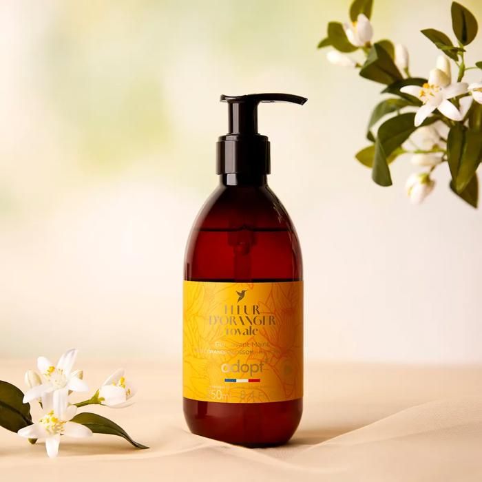 Gel Lavant Mains - Adopt Parfums - Fleur d'Oranger Royale - 250 ml - Parfum Floral - Doux et Frais