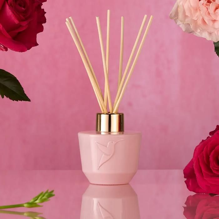 Diffuseur de Parfum - JARDIN DES ROSES - 100 ML - Floral - 30 jours de diffusion - Sticks en bois