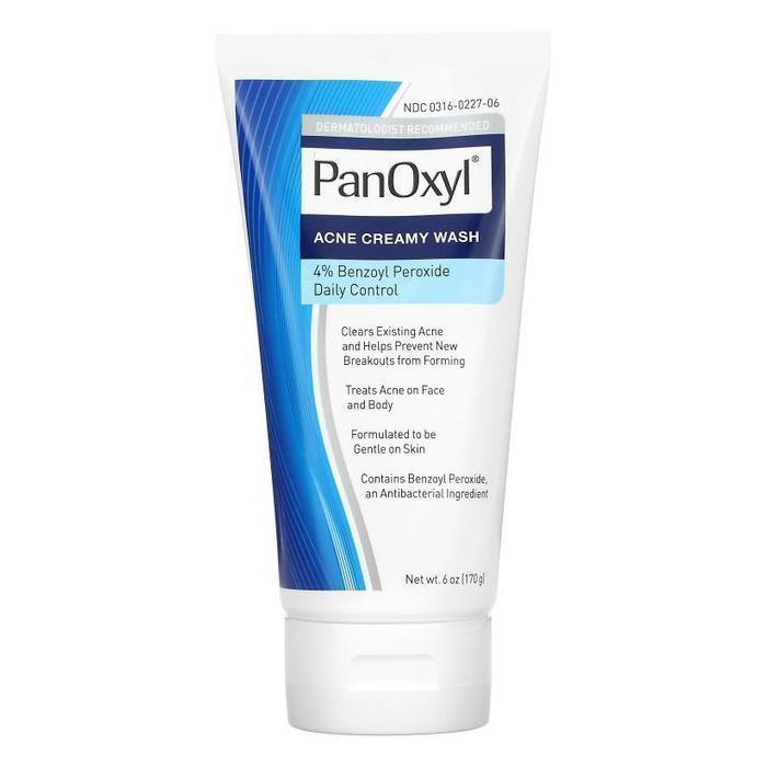 PanOxyl Nettoyant crémeux contre l'acné Contrôle quotidien - Peroxyde de benzoyle à 4 % - 170g