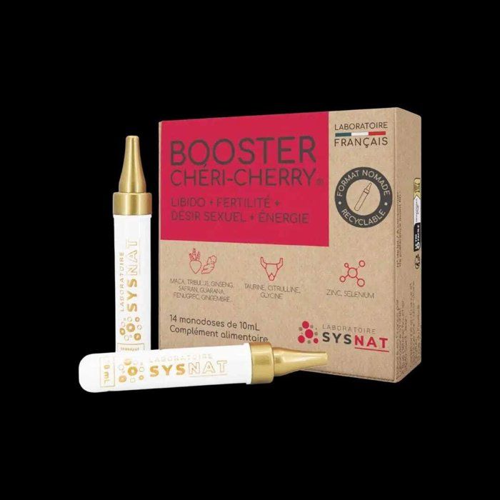 Booster tonus cherry - 7 plantes Endurance & Energie - 14 doses - Made in France