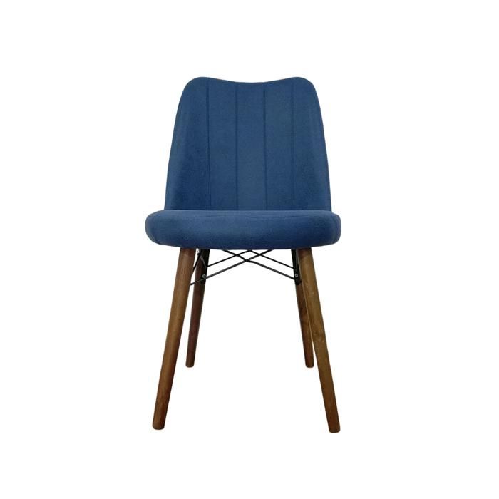 Chaise - ZEN - Tissu 214 - Bleu foncé - Design contemporain - 1 place