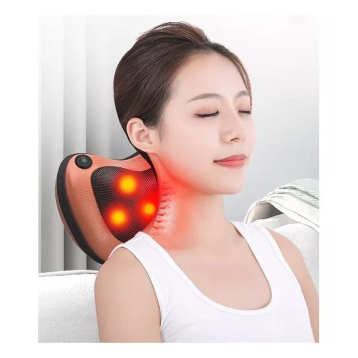 Oreiller de Massage - GENERIC - Multifonctionnel - Fonction chauffante - 4 têtes Shiatsu - Ergonomique