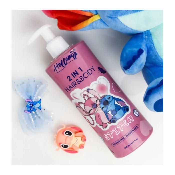 Hellem Shampoing et gel douche 2en1 Stitch pour Enfants, 400 ml