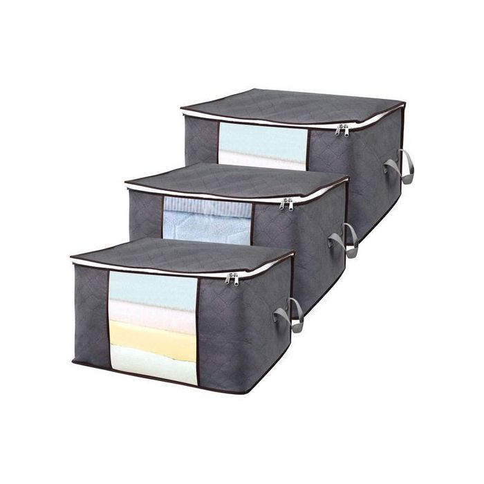 Lot 3 sacs rangement vêtements grande capacité sac couettes édredons