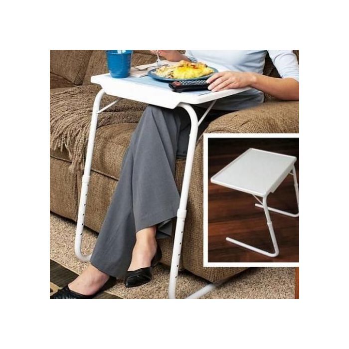 Table pliable portable et porte-gobelet avec 6 hauteurs et 3 coins