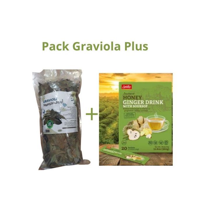 Pack Graviola Corossol - Feuilles + Tisange gingembre miel Graviola