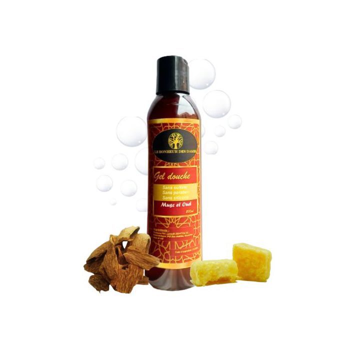 Gel douche de Musc et Oud - 200ml - Sans Sulfate - 100% Naturel