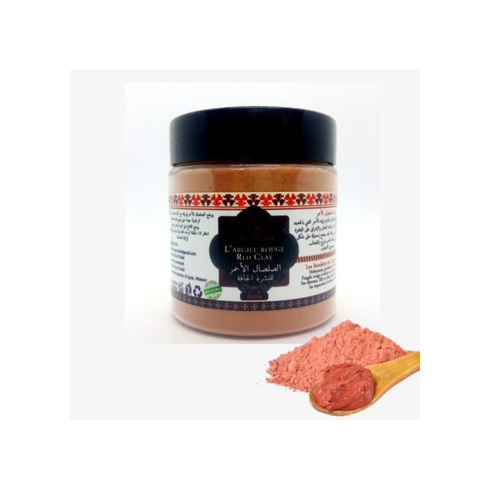 Soins du visage - ARGILE ROUGE - 200g - Nettoyante - Purifiante - Sans parabène