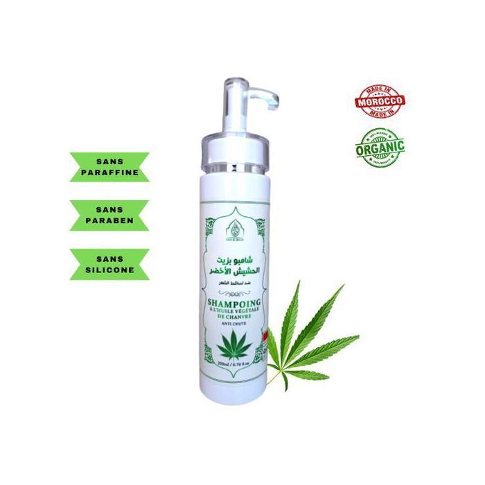 Shampoing Anti Chute - Dar El Beldi - Huile de Chânvre Bio - 200ml - Cheveux Forts - Hydratation Profonde