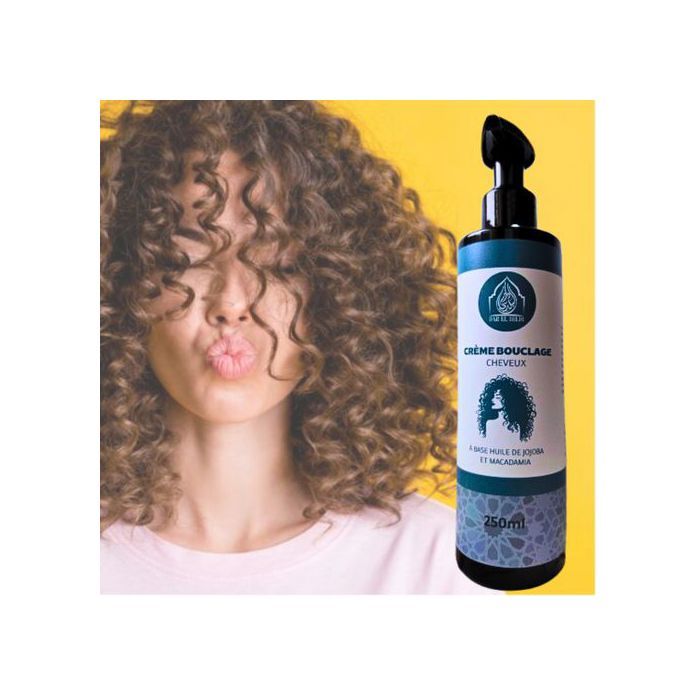 Crème Bouclage - Dar El Beldi - Huile de Jojoba et Macadamia - Sans Rinçage - 100% Naturel - Cheveux Soigneux
