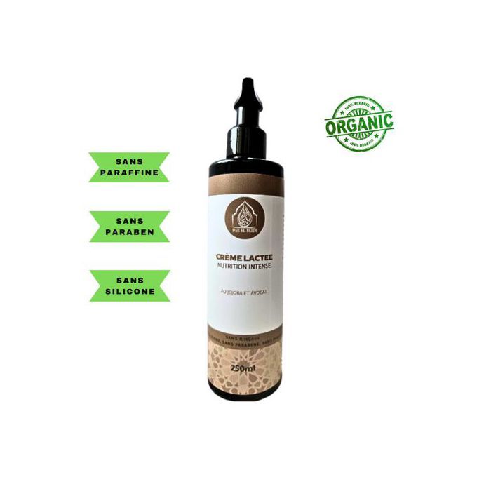 Crème Lactée - Dar El Beldi - Soin Hydratant - Huile de Jojoba - Huile d'Avocat - Sans Rinçage
