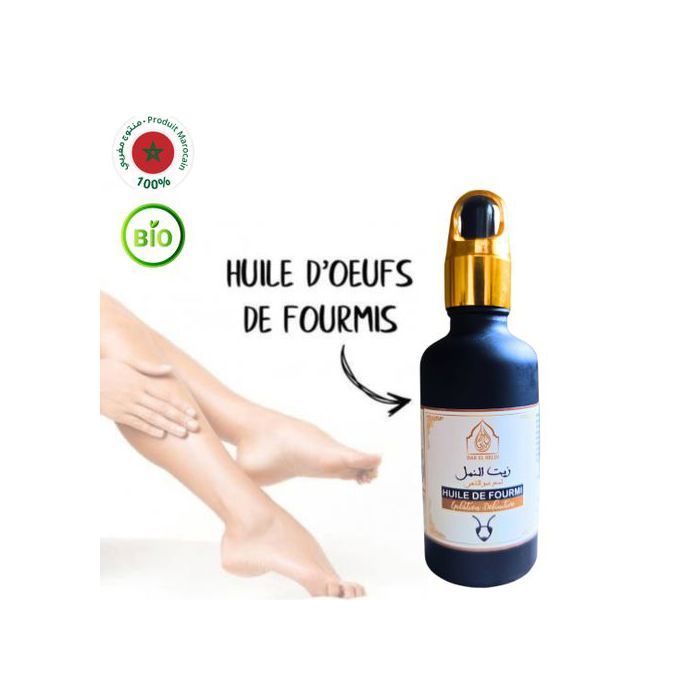 Huile d’œufs de fourmis 50ml - Epilation définitive - Produit Bio - 100% Originale