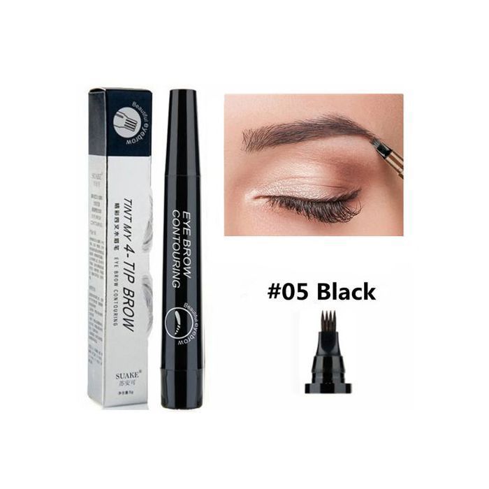 Crayon à sourcils liquide imperméable à l'eau, longue durée, microlames