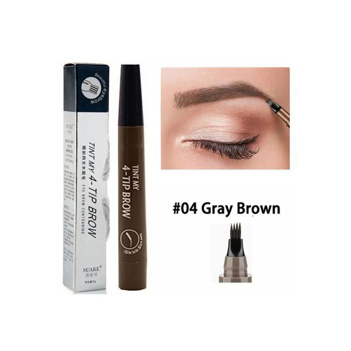 Crayon à sourcils liquide imperméable à l'eau, longue durée, microlames