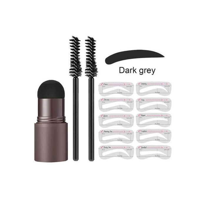 Kit Tampon à Sourcils, Imperméable, longue durée, micro lames, Poudre d'Ombre.