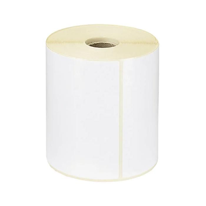 Rouleau papier adhésif autocollant  pour imprimante thermique : 100/100 mm