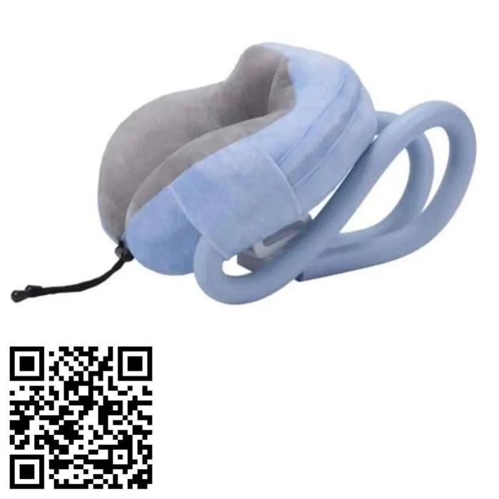 Oreiller cervical 2 en 1 en forme de U avec support téléphone intégré