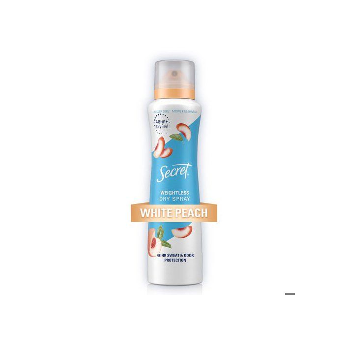 Déodorant Spray Sec - Secret - White Peach & Argan Oil - 200 ml - 48h Protection - Sans alcool