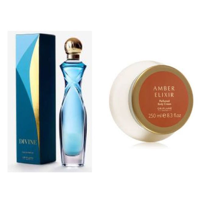 Parfum - DIVINE - 50 ML - Crème parfumée Amber Elixir - Floral - 250 ML