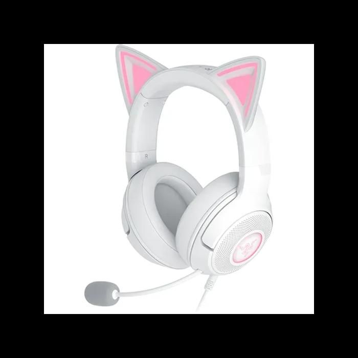 Casque - Razer - Kraken Kitty V2 - Blanc - RGB personnalisables - Son surround immersif