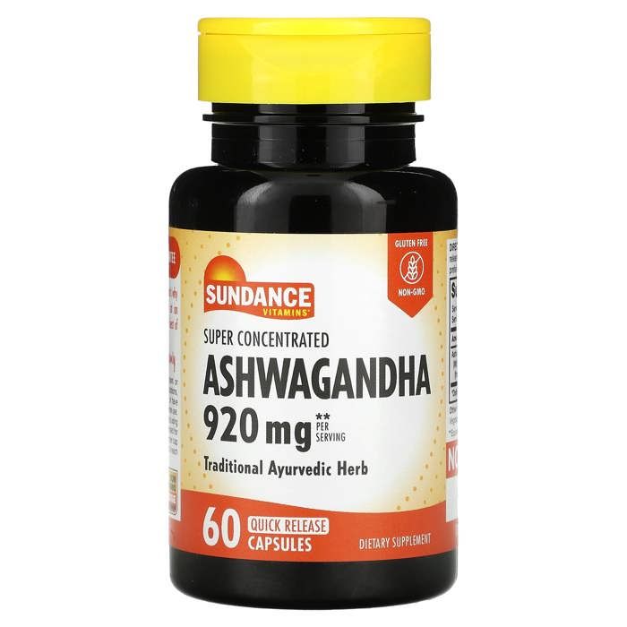 ASHWAGANDHA Sundance 60 capsules 920mg  tradional AYURVEDI HERB