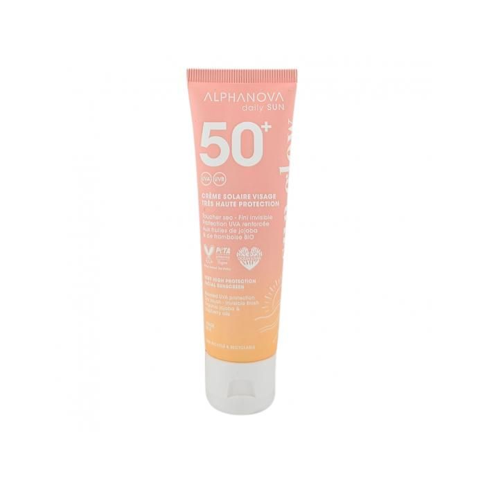 ALPHANOVA DAILY SUN - Crème Solaire Visage SPF50+ SUN GLOW - Protection UVA renforcée - protection anti-taches et anti ride