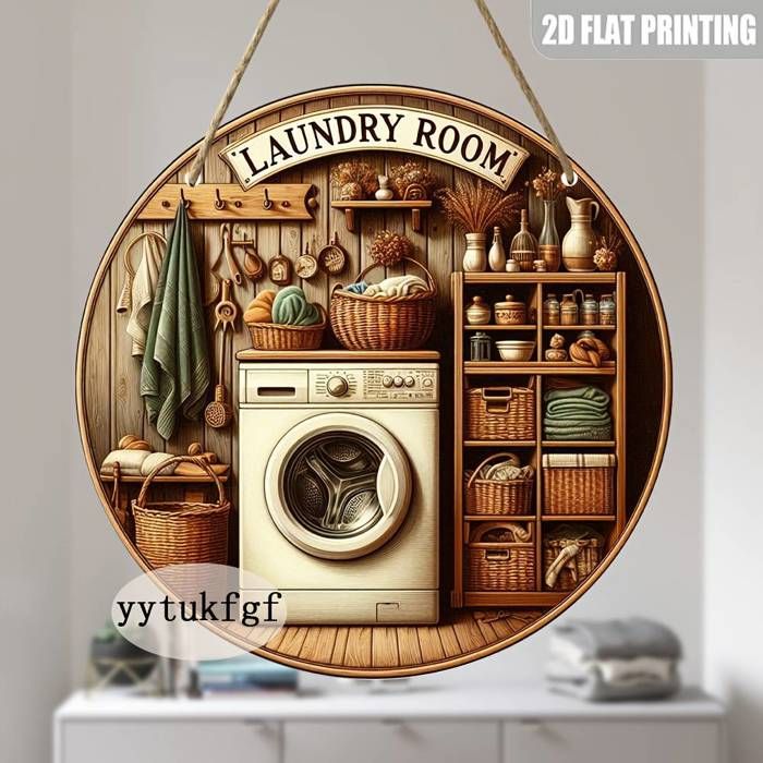 Ornement de bienvenue en bois à thème lavande charmant plat 2D, 20,32 cm - parfait pour la décoration de maison et ferme, embellisse