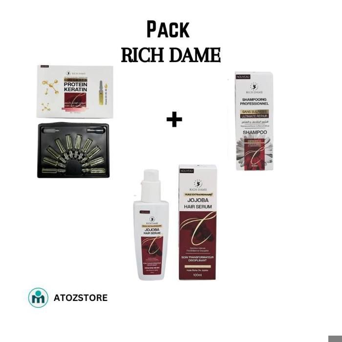 Pack cheveux Rich Dame, mask+les ampoules+serum hair