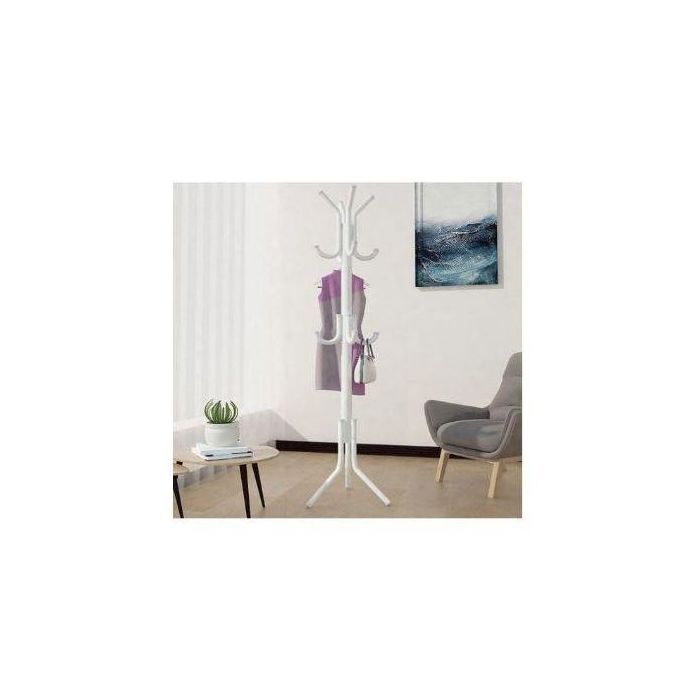 Porte-manteau d'entrée, porte-chapeau, 12 crochets pour veste, porte-parapluie,