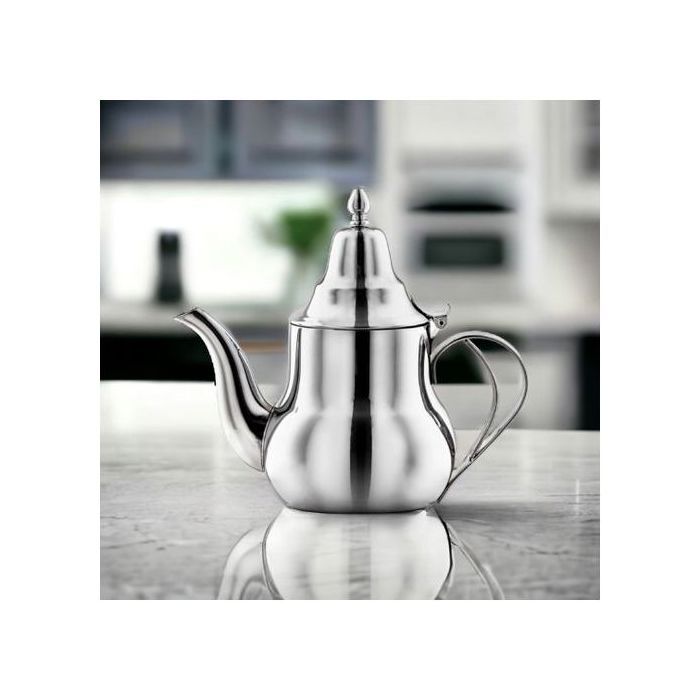 Théière Inox de couleur argenté & Volume 1000 ml - BERRAD marocaine moderne