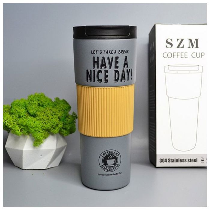 Tasse de voyage 600 ml Tasse à café Bouteille isotherme en acier inoxydable