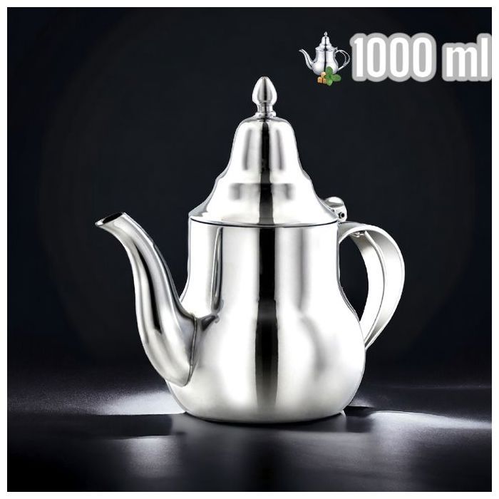 Théière Inox de couleur argenté & Volume 1000 ml - BERRAD marocaine moderne;