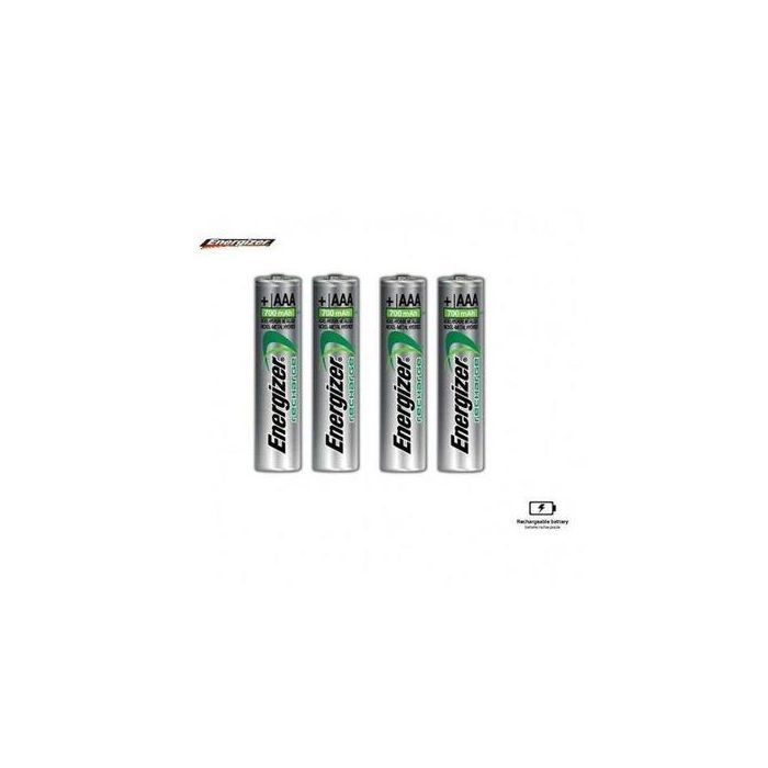 Energizer 4 Pile Rechargeable préchargée AAA (Ni-MH) x4 700mAh Power plus