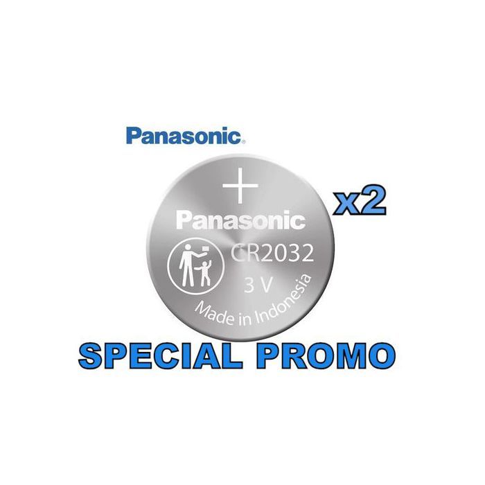 Panasonic CR2032 Pile Bouton au Lithium 3 volts // CR 2032 Batterie 3V Blister 2 unité