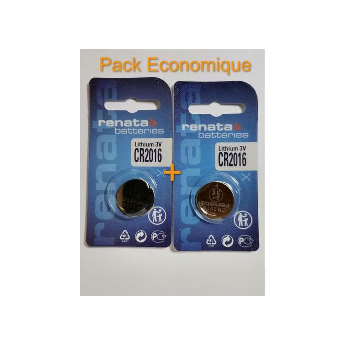 Renata CR2016 3V Batterie 2 Pile Bouton au Lithium 3 volts