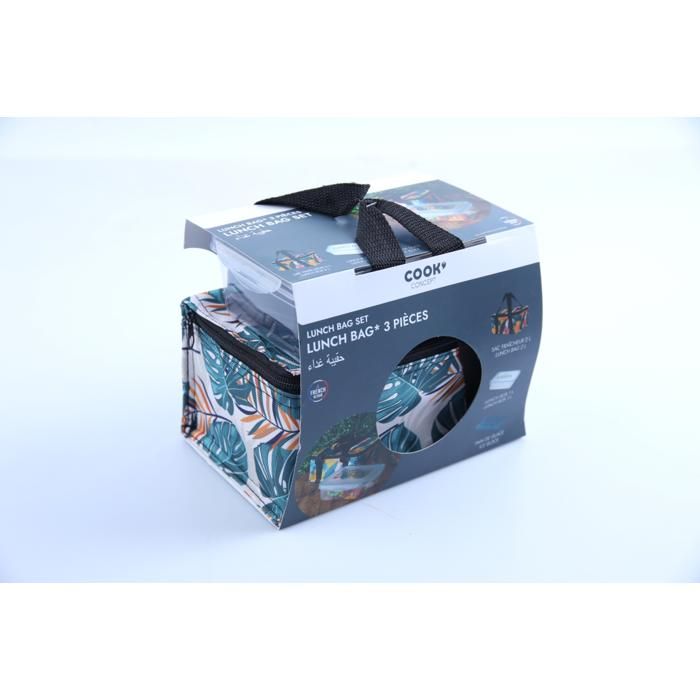 Lunch box - COOK CONCEPT - M18 KA0382 - 22 x 15 x 11,5 cm - Isolante - Zippée