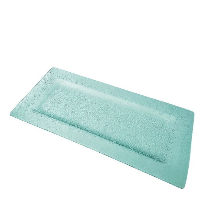 Plat à servir - Verre - 51 cm - Transparent - Compatible lave-vaisselle - Rectangulaire