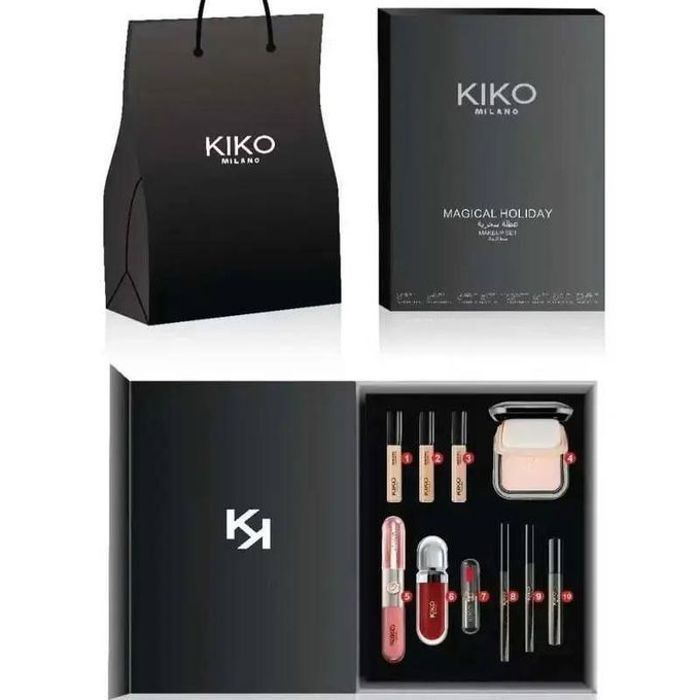 Coffret de Maquillage - KIKO - Kit de Maquillage - Rouge à Lèvres - Ombre à Paupières - Crayon Yeux
