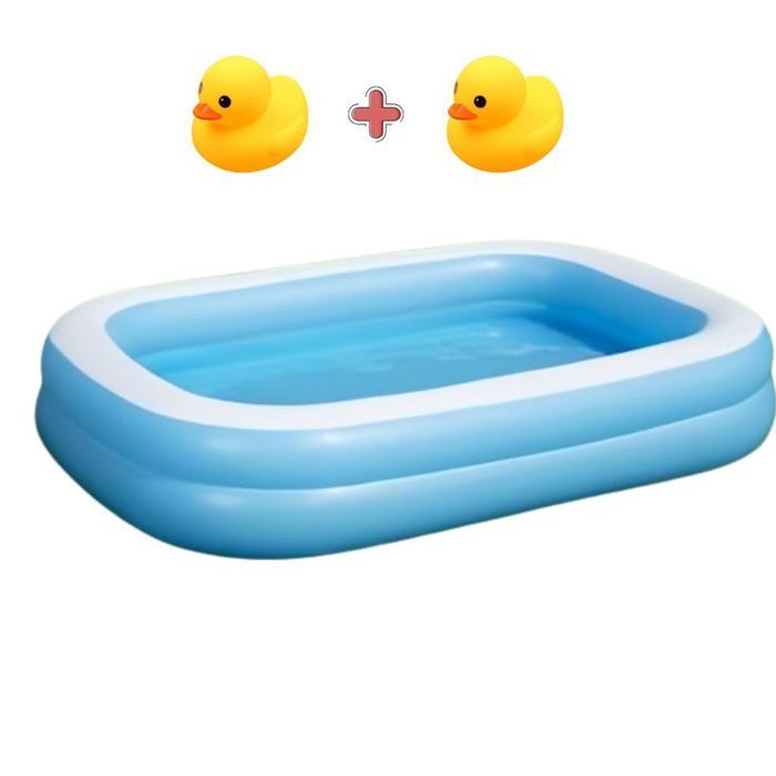 Piscine Bestway Rectangulaire Gonflable 262x175x51 cm + Deux mini-canards - Mini Pack
