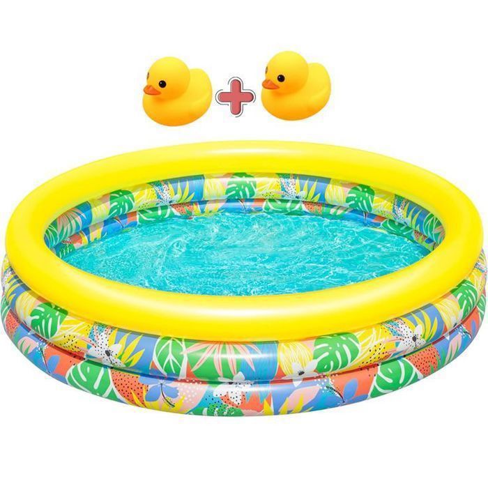 Piscine gonflable - BESTWAY - Tropicale - 168 x 38 cm - 508 litres - Pour enfants à partir de 2 ans