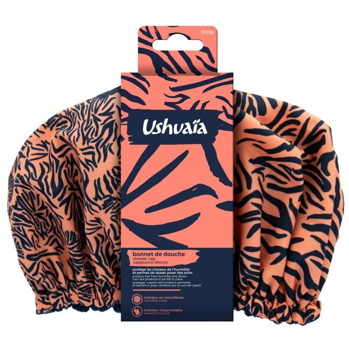Bonnet Douche - USHUAIA - Multi-usages - Doublé en microfibre - Réutilisable - Lavable en machine