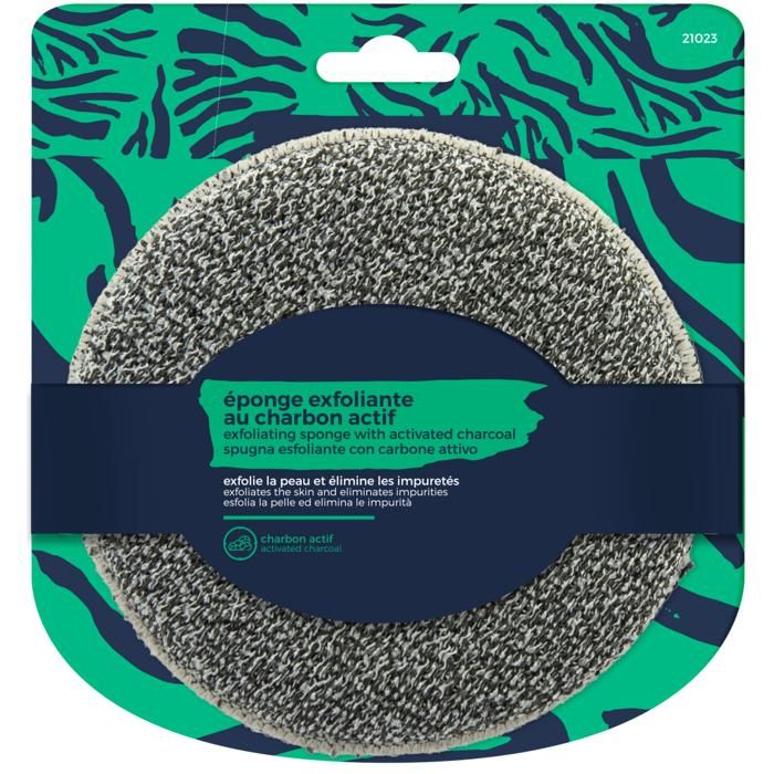 Eponge Exfoliante - USHUAIA - Charbon Actif - Couleurs Aléatoires - Douceur - Nettoyage Profond