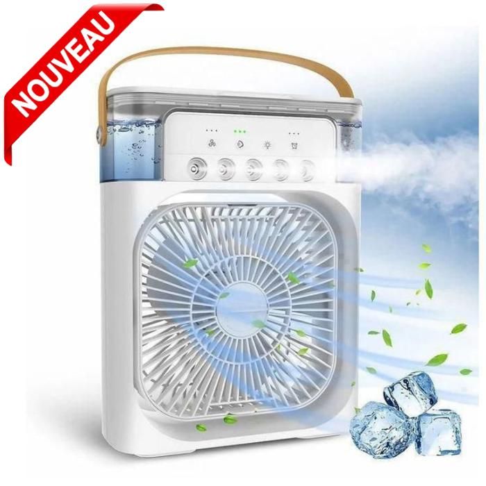 Refroidisseur Ventilateur refroidisseur d'eau portable pour bureau, refroidissement domestique, 7 couleurs Couleur Aleatoire