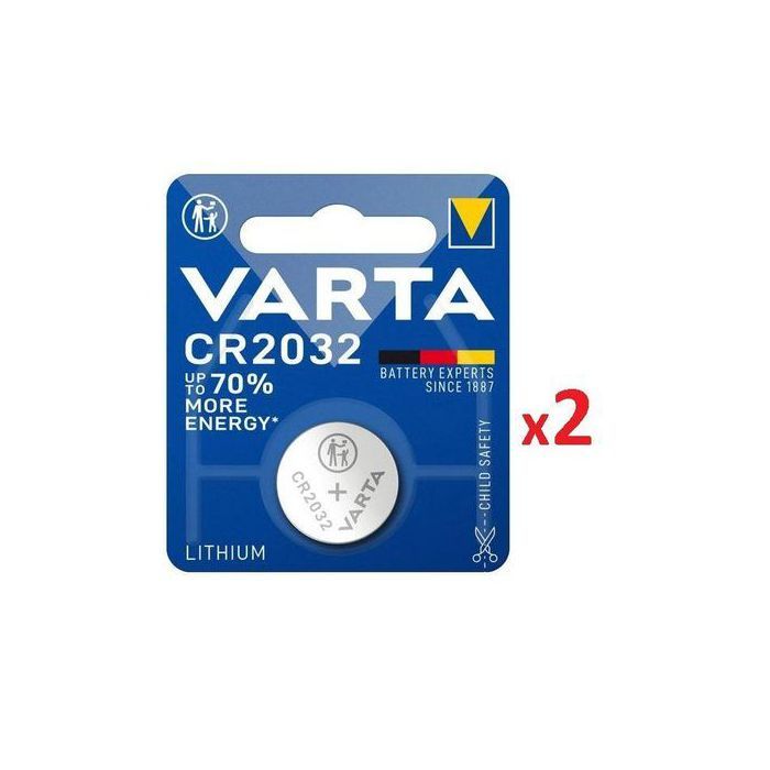 VARTA 2 Piles Bouton CR2032 au Lithium 3 volts // 2 Batteries CR 2032 3V