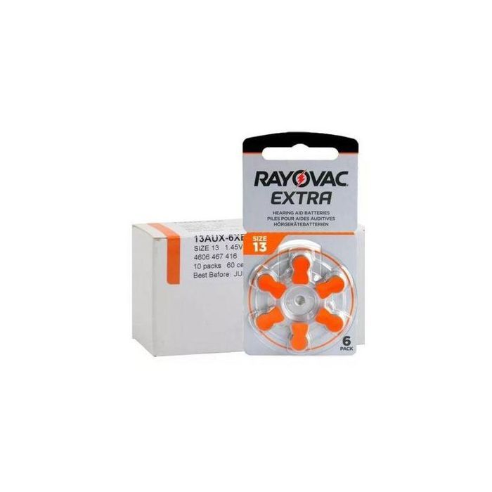 Rayovac 10 Boites x6 Piles Aide Auditive 1.45v Size 13 // Zing Air Batterie S13 PR48.