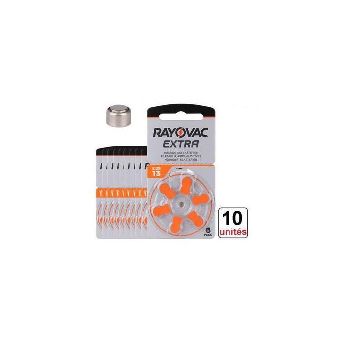 Rayovac 10 Boites x6 Piles Aide Auditive 1.45v Size 13 // Zing Air Batterie S13 PR48