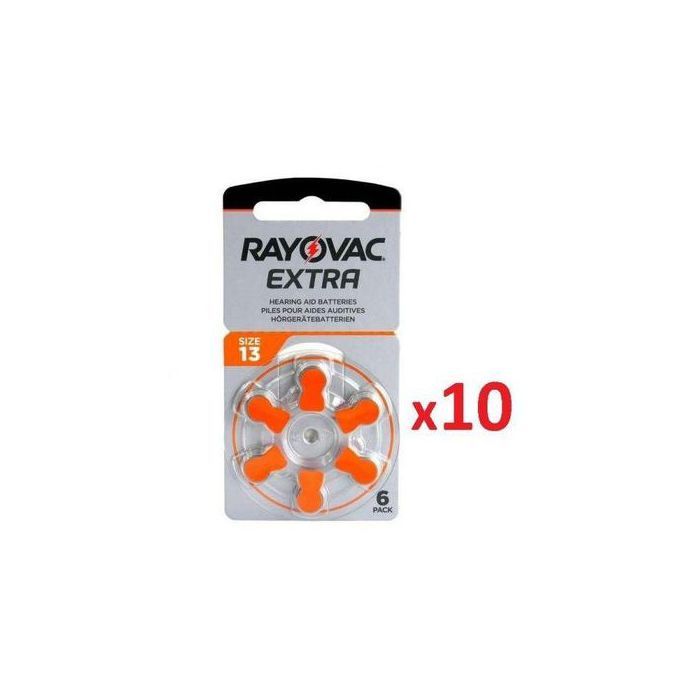 Rayovac Zing Air Batterie S13 PR48 // 10 Boites de 6 Piles Aide Auditive 1.45v Size 13