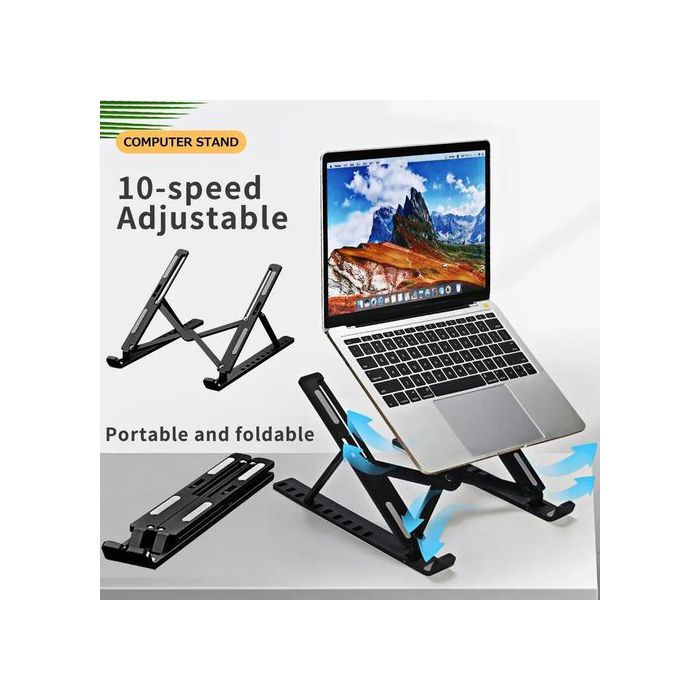 Support pliable D'ordinateur Portable en ABS Durable, Support PC Laptop, Ajustables en 6 positions,