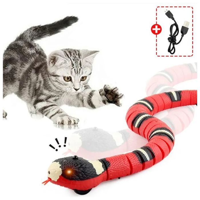 Jouet interactif - GENERIC - Serpent électronique - USB rechargeable - Détection intelligente - Intérieur