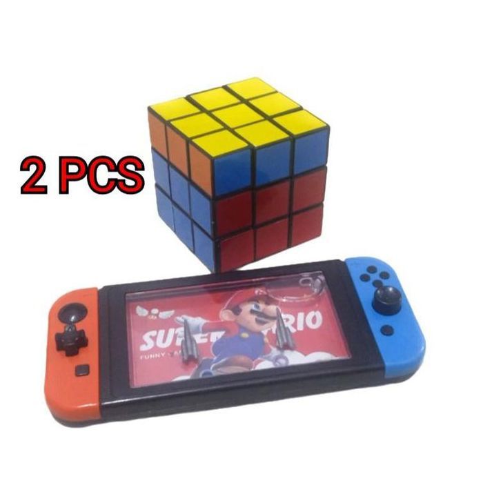 Pack de loisirs - GENERIC - Rubik’s Cube + Mini Console Mario - 3x3 classique - Portable - Mixte